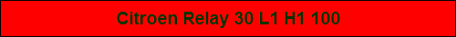 Citroen Relay 30 L1 H1 100