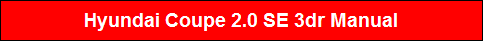 Hyundai Coupe 2.0 SE 3dr Manual